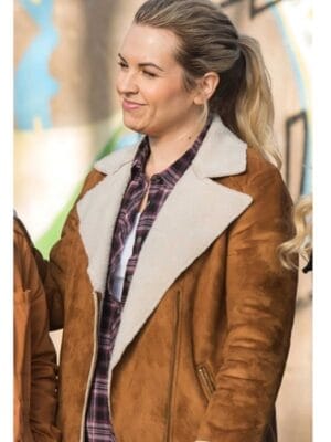 Supernatural S13 Briana Buckmaster Brown Suede Coat