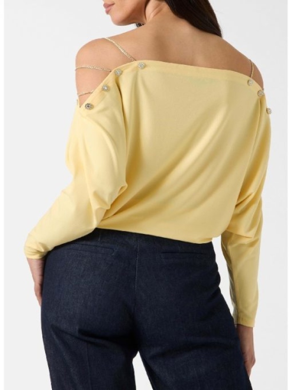 TV Series The Young and the Restless Sharon Newman Yellow Off-the-Shoulder Top