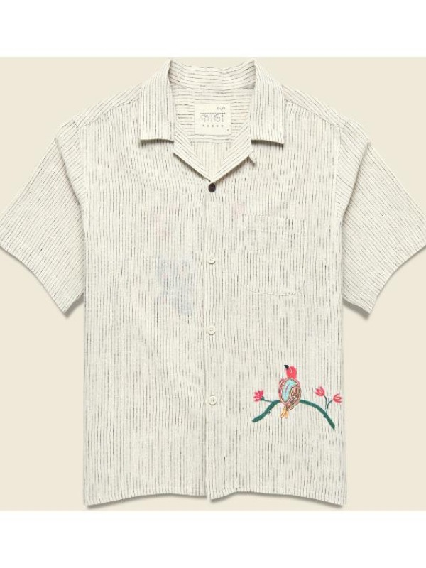 The Four Seasons Marco Calvani Embroidered Bird Shirt