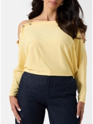 The Young and the Restless Sharon Newman Off-the-Shoulder Top-Yellow