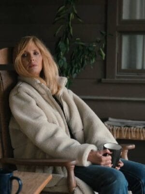 Season 01 Dutton Ranch Beth Dutton White Longline Sherpa Coat