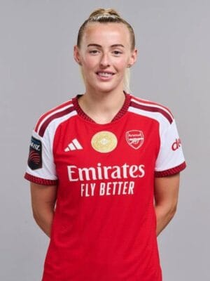 Chloe Kelly Arsenal Women’s Photocall Red and White Jersey