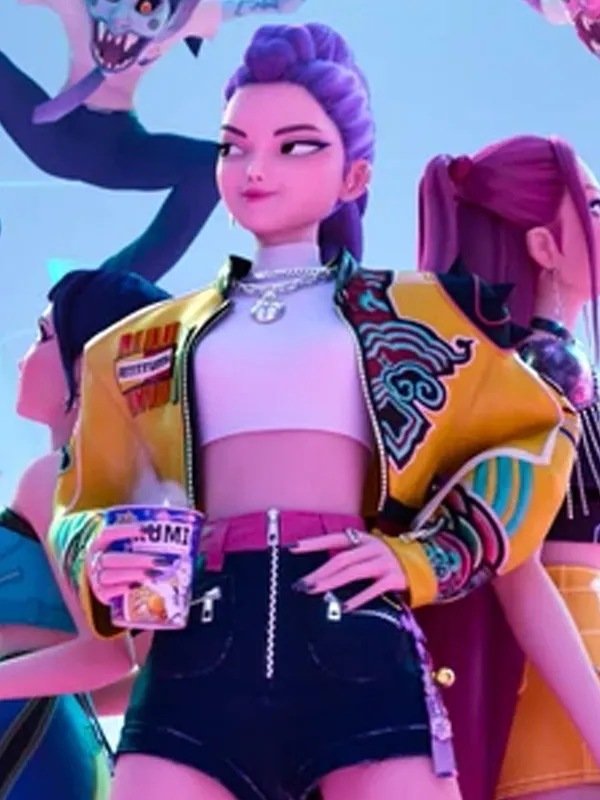 Inspired By Rumi – KPop Demon Hunters Yellow Leather Jacket