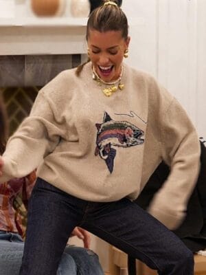 Lets Marry Harry S01 Mya Benway Fish Print Sweater