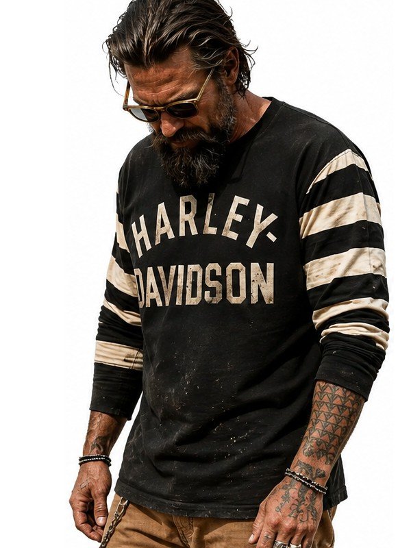 On the Roam Striped Sleeve Sweatshirt