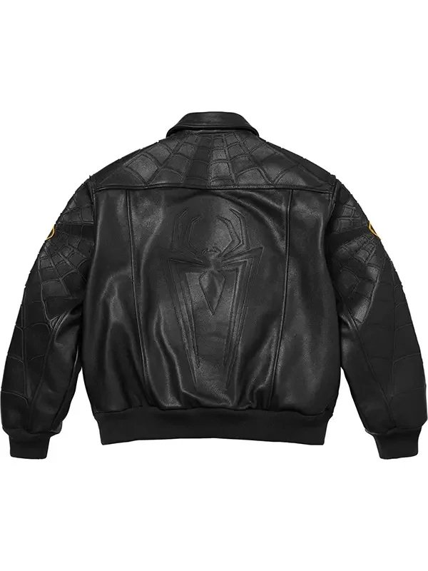 Shop Spider Man Leather Jacket Inspired By Supreme