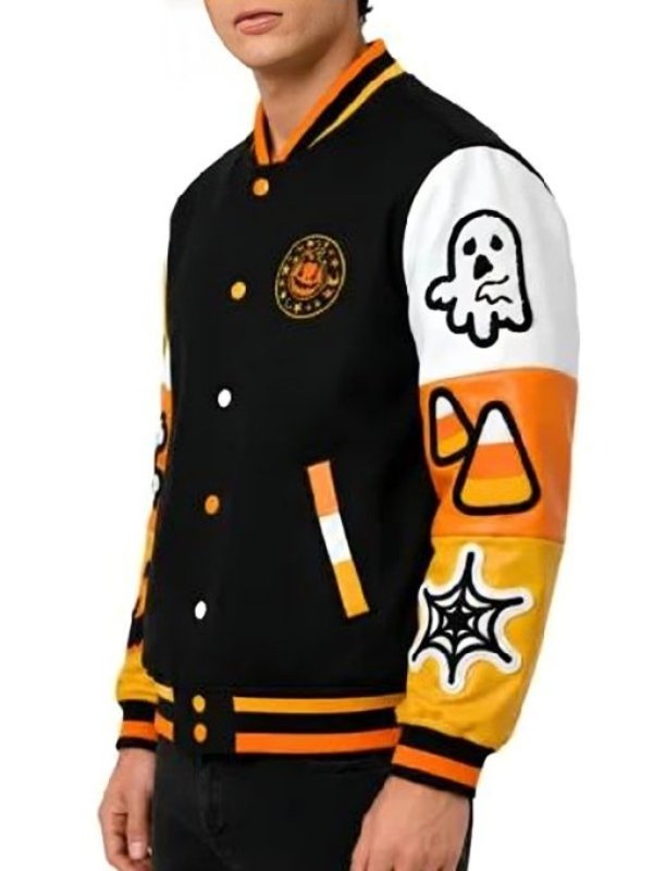 2026 Halloween Spooky Boo Varsity Jacket