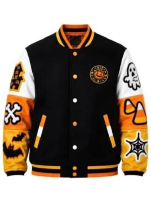 Halloween 2026 Spooky Boo Varsity Jacket