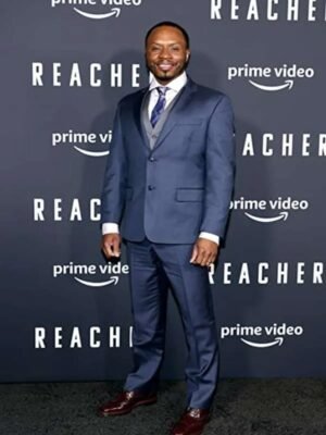 Malcolm Goodwin Reacher 2022 Blue Suit